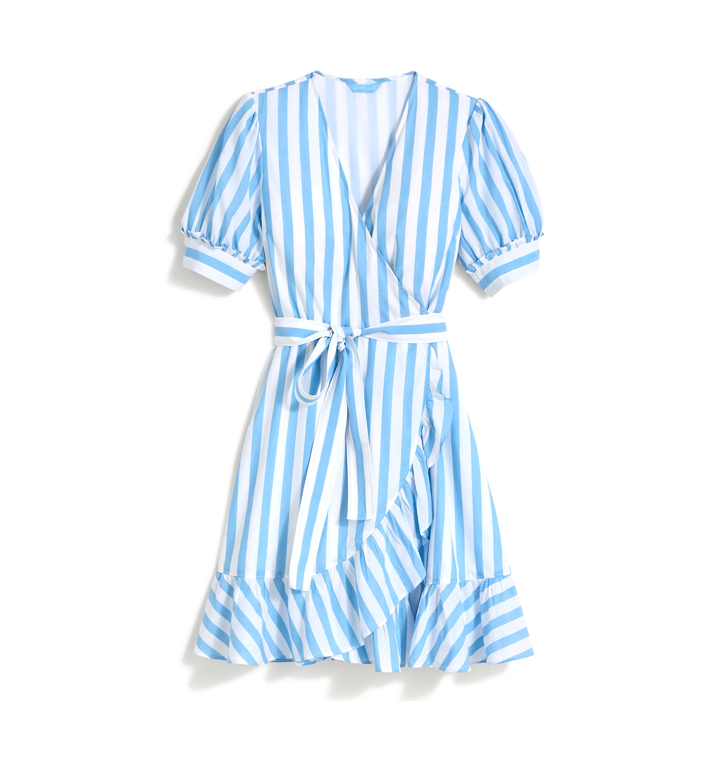 Womens Reba Wrap Dress in Awning Stripe