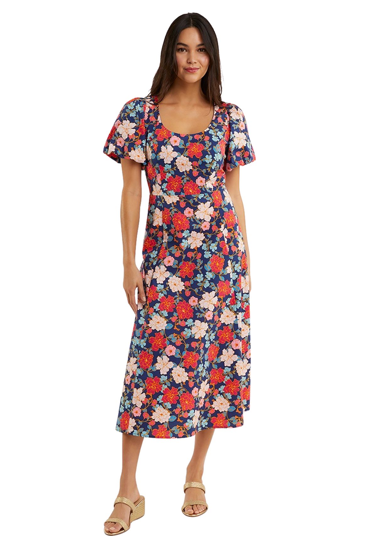 Plus Size Julianne Midi Dress in Stretch Poplin