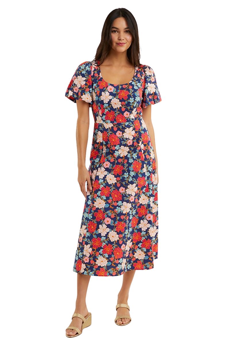Plus Size Julianne Midi Dress in Stretch Poplin
