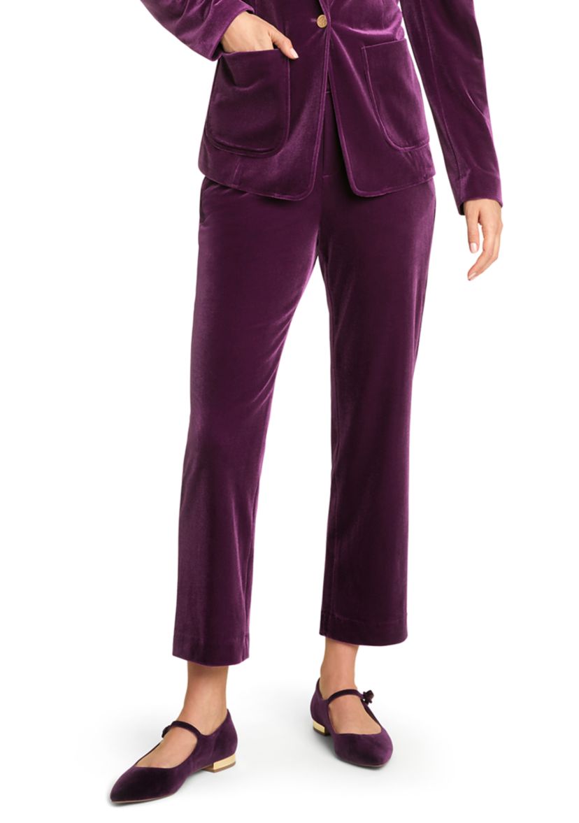 Womens Straight Leg Velvet Pants 