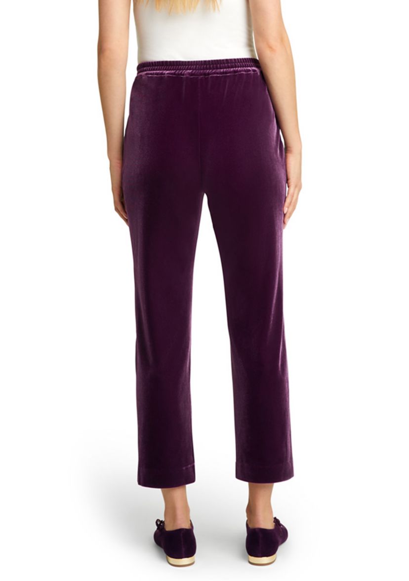 Womens Straight Leg Velvet Pants 