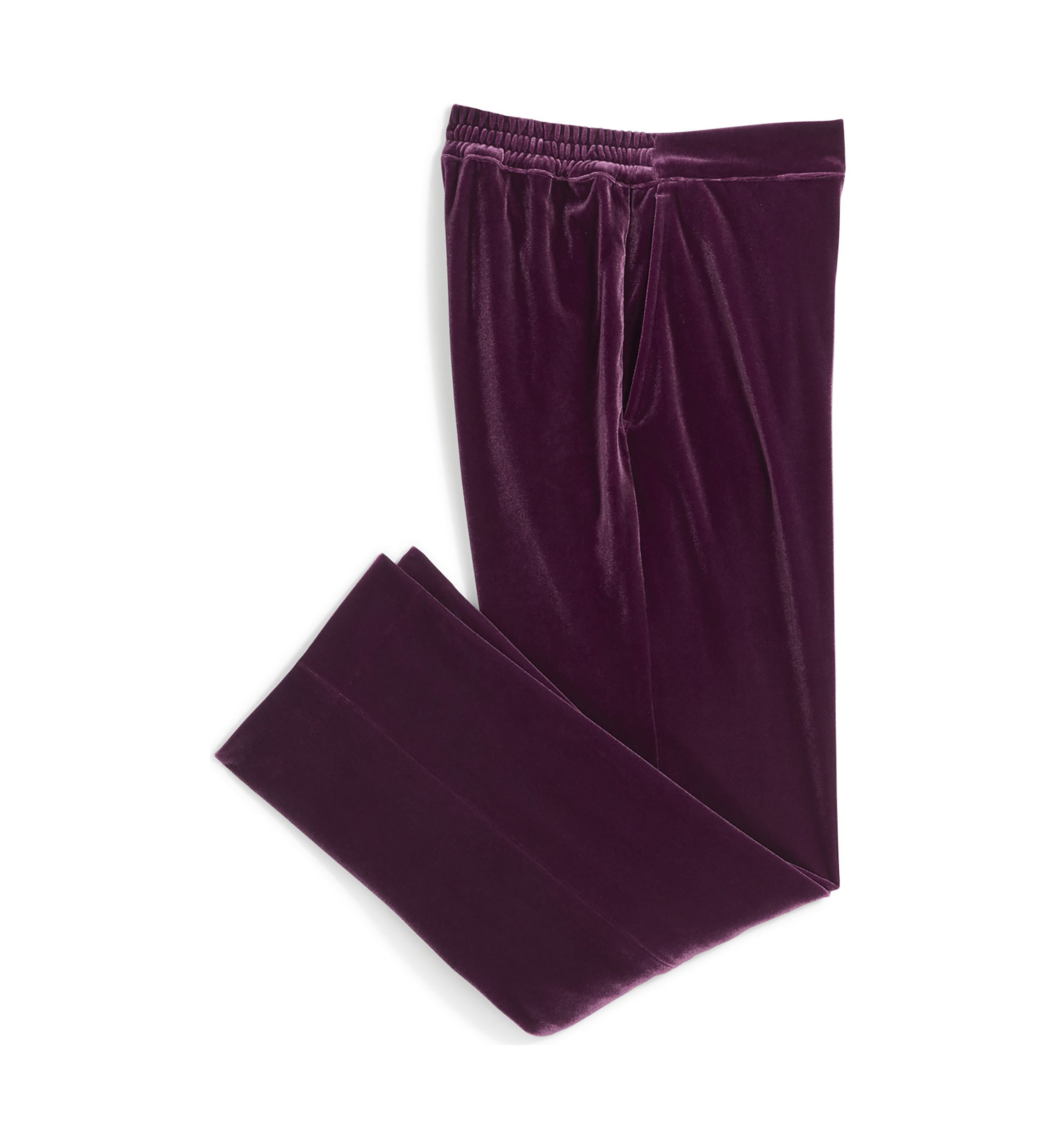 Womens Straight Leg Velvet Pants 