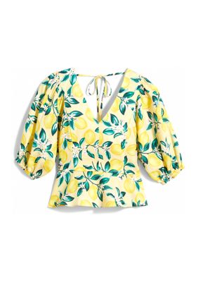 Women's Terrie Tie Back Top Lemon Blossom