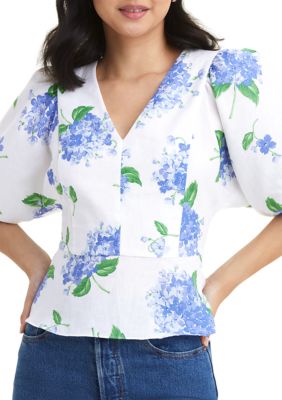 Women's Terrie Tie Back Top Hydrangea