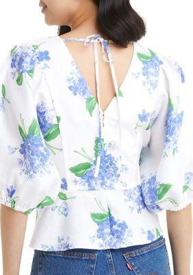 Women's Terrie Tie Back Top Hydrangea