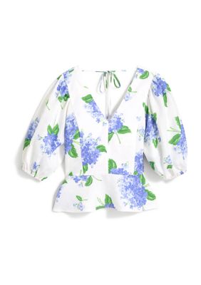 Women's Terrie Tie Back Top Hydrangea