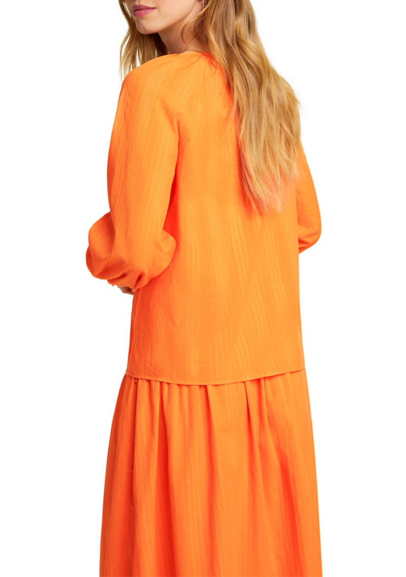 Womens Alexandra Top in Marigold Dobby Stripe