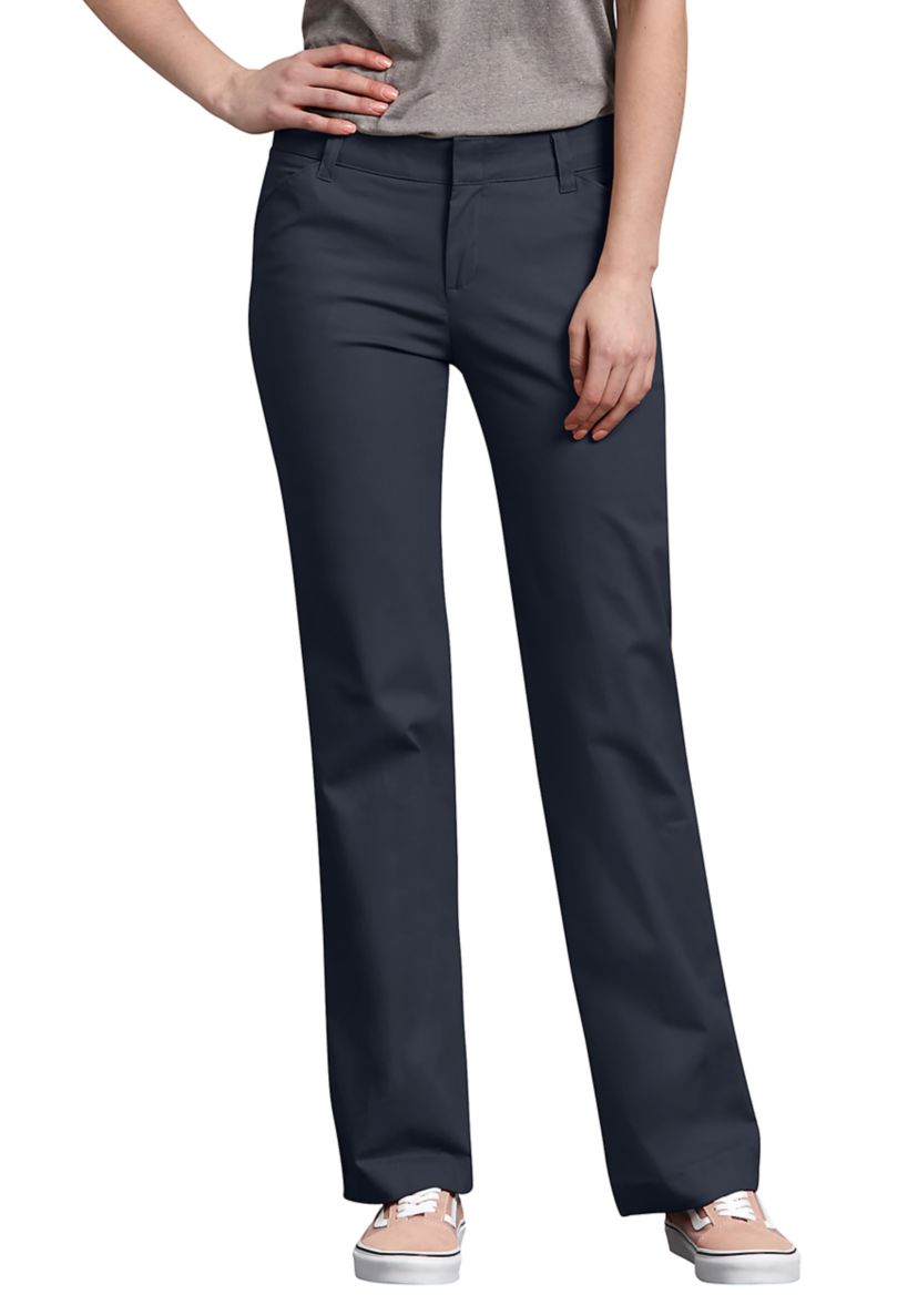 Womens Relaxed Straight Stretch Twill Pants