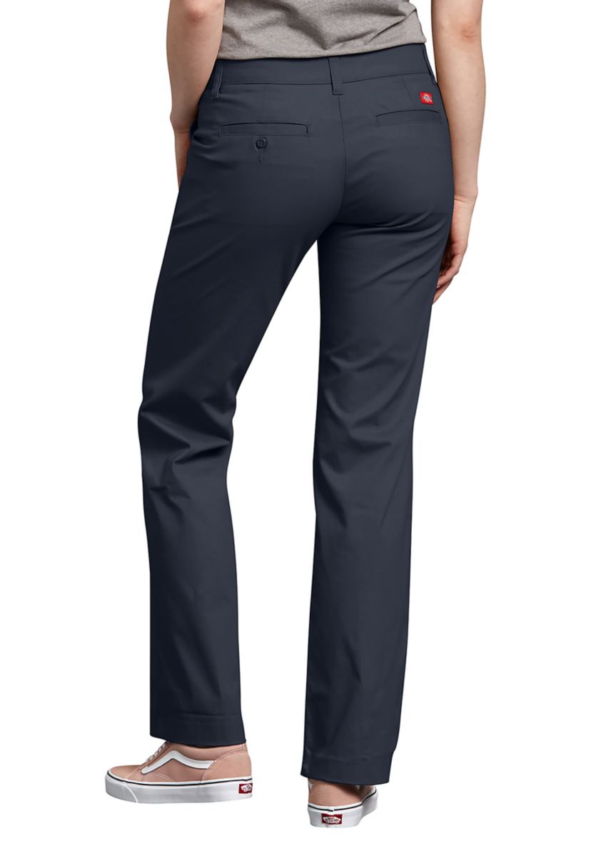 Womens Relaxed Straight Stretch Twill Pants