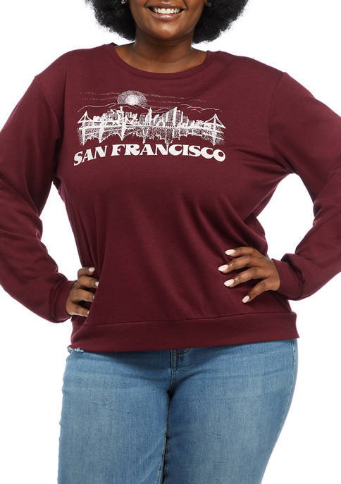Live and Tell Plus Size Long Sleeve Hacci