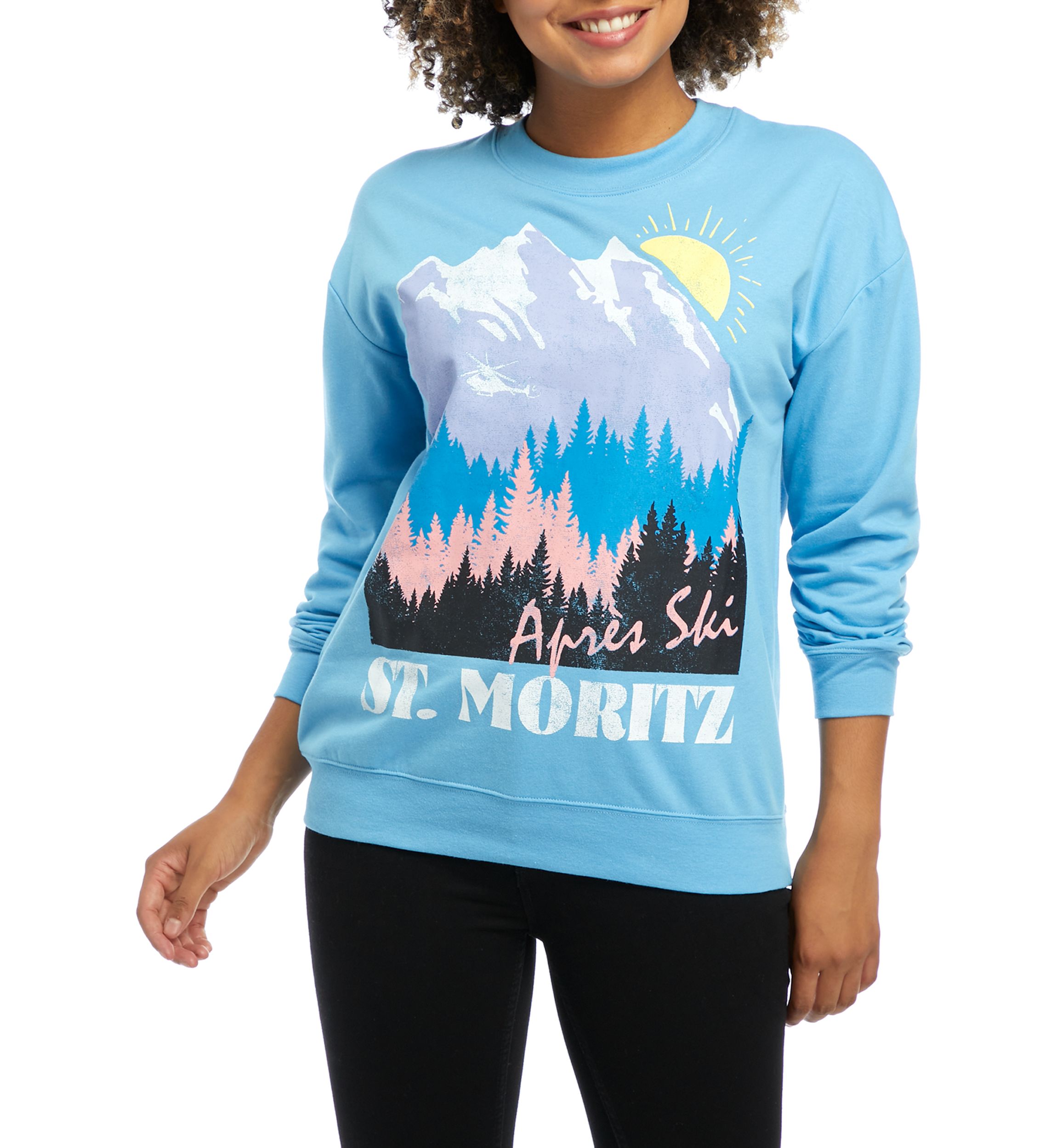 Womens Long Sleeve  Après Ski St. Moritz Graphic Sweater