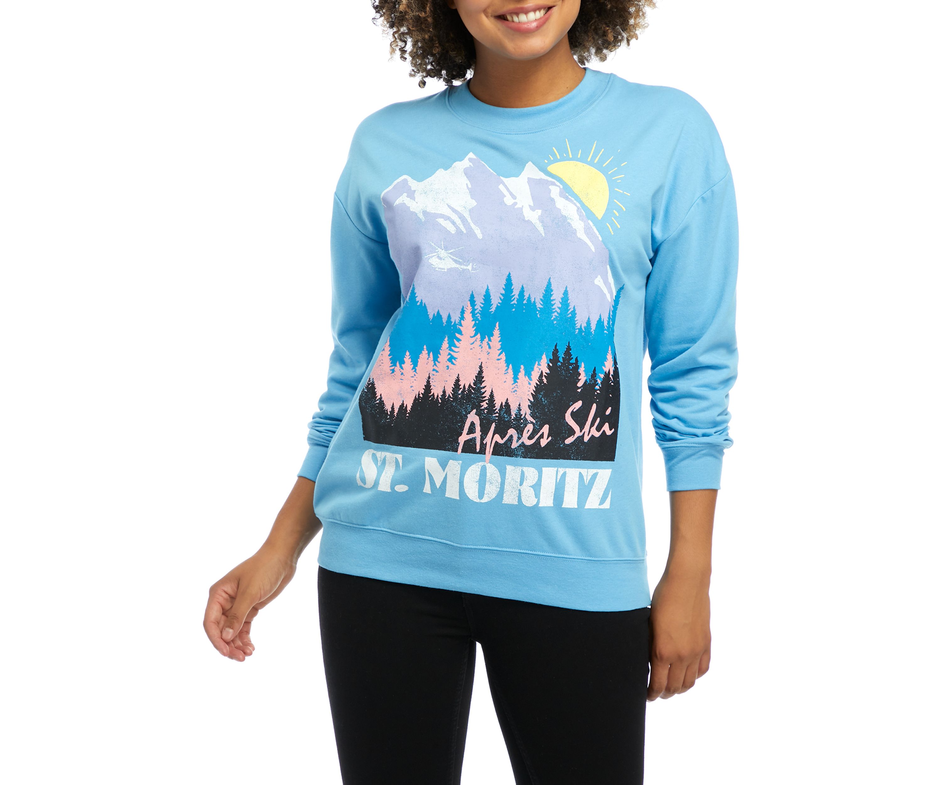 Womens Long Sleeve  Après Ski St. Moritz Graphic Sweater