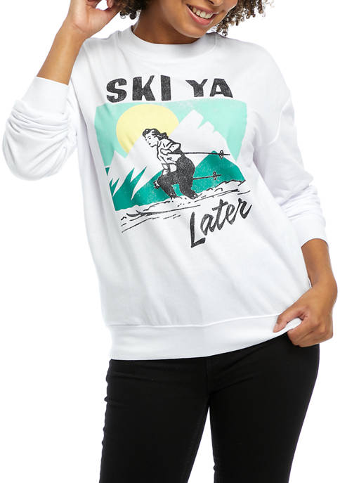 Womens Long Sleeve Apres Ski Ya Sweater