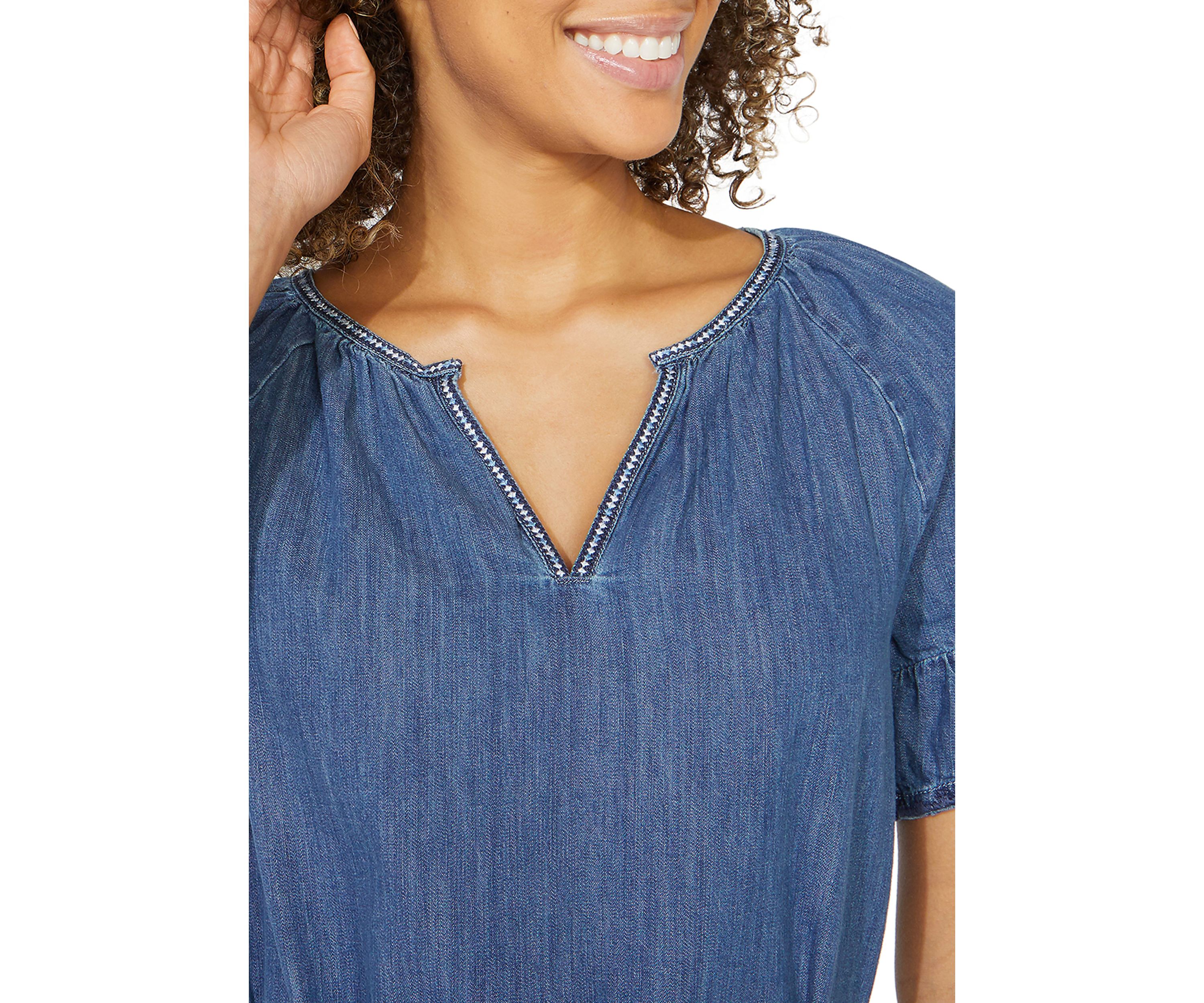 Womens Jeans Company Embroidered Denim Dress