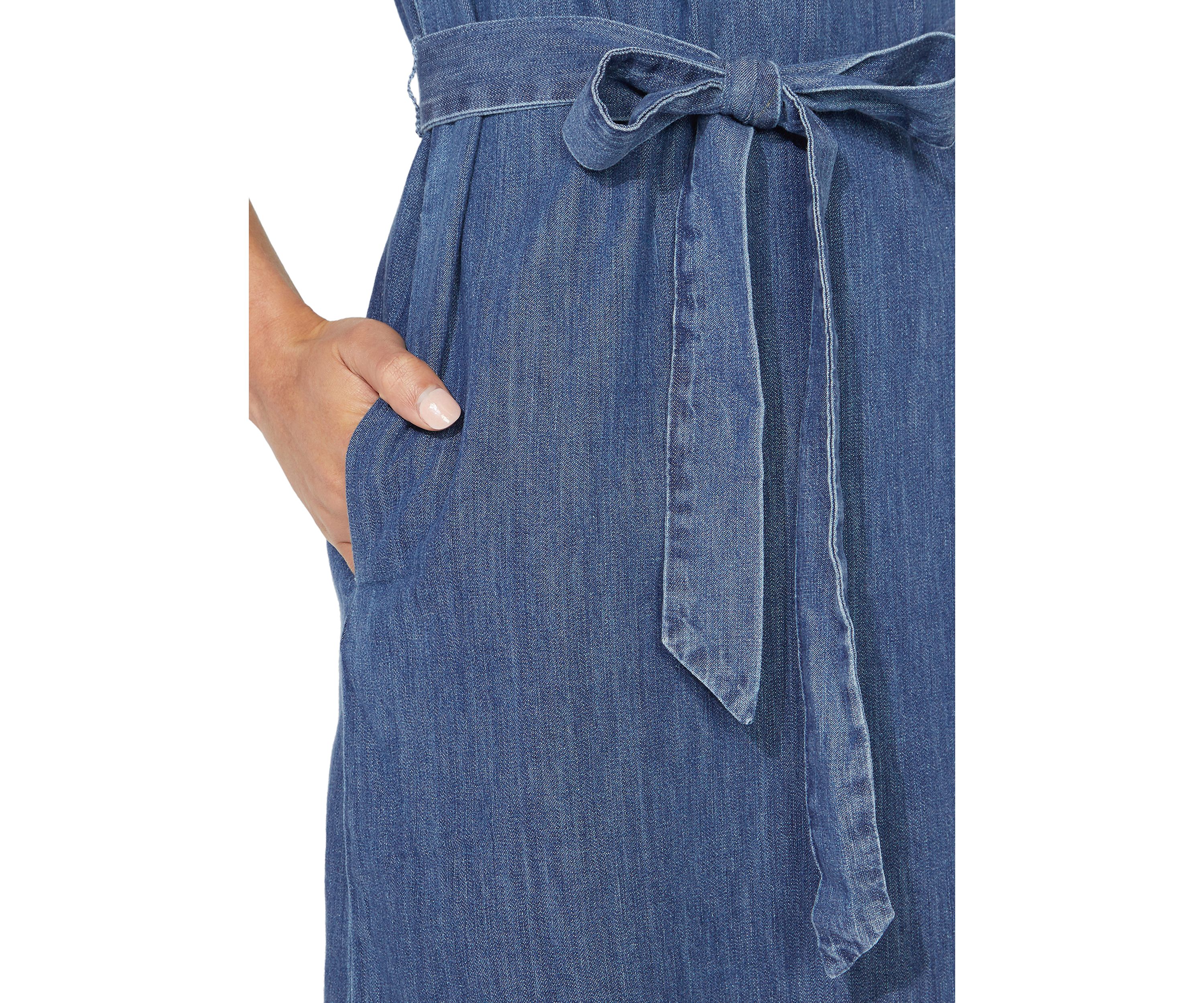 Womens Jeans Company Embroidered Denim Dress