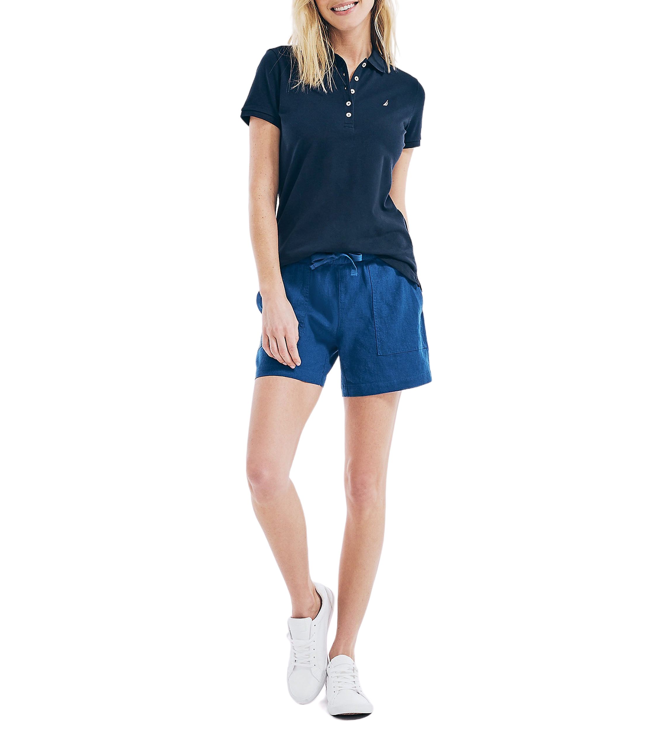 Womens 5 Inch Linen Shorts