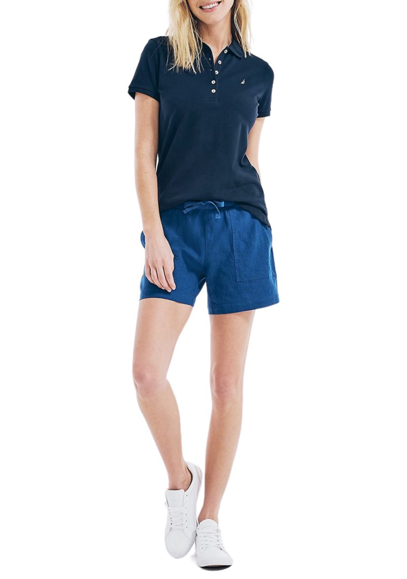 Womens 5 Inch Linen Shorts