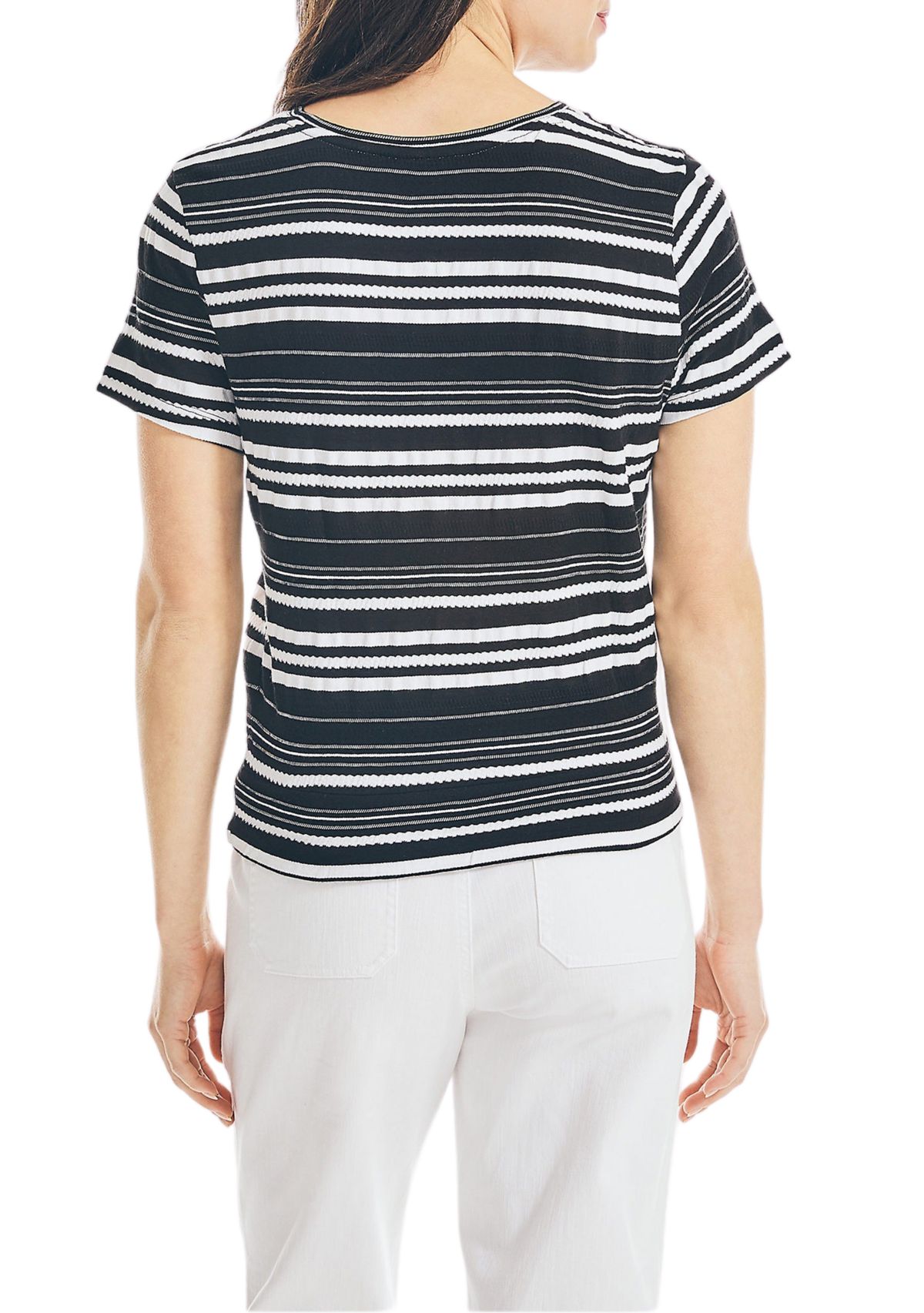 Womens Striped Back Tie Top