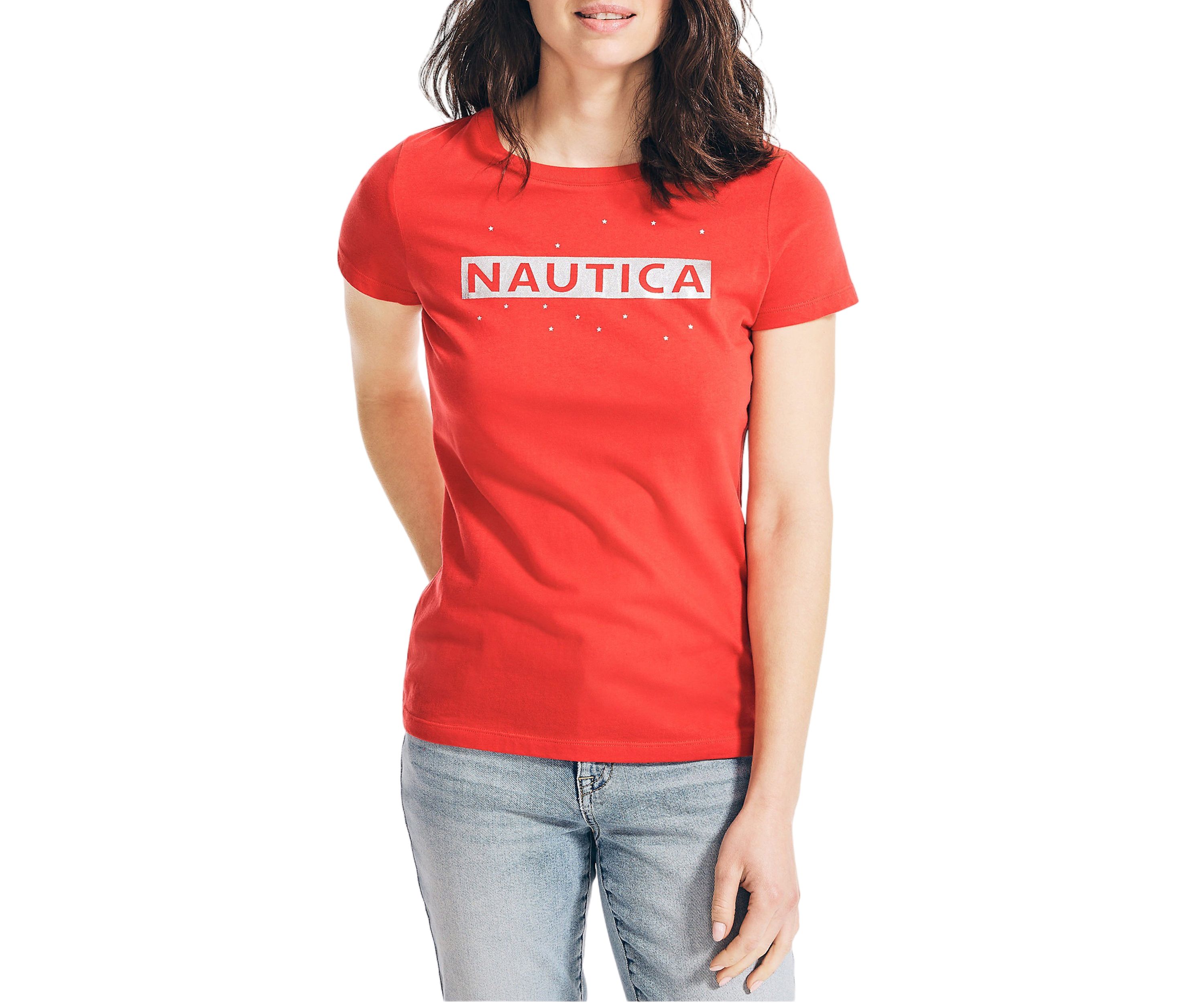 Womens Foil Graphic Logo T-Shirt