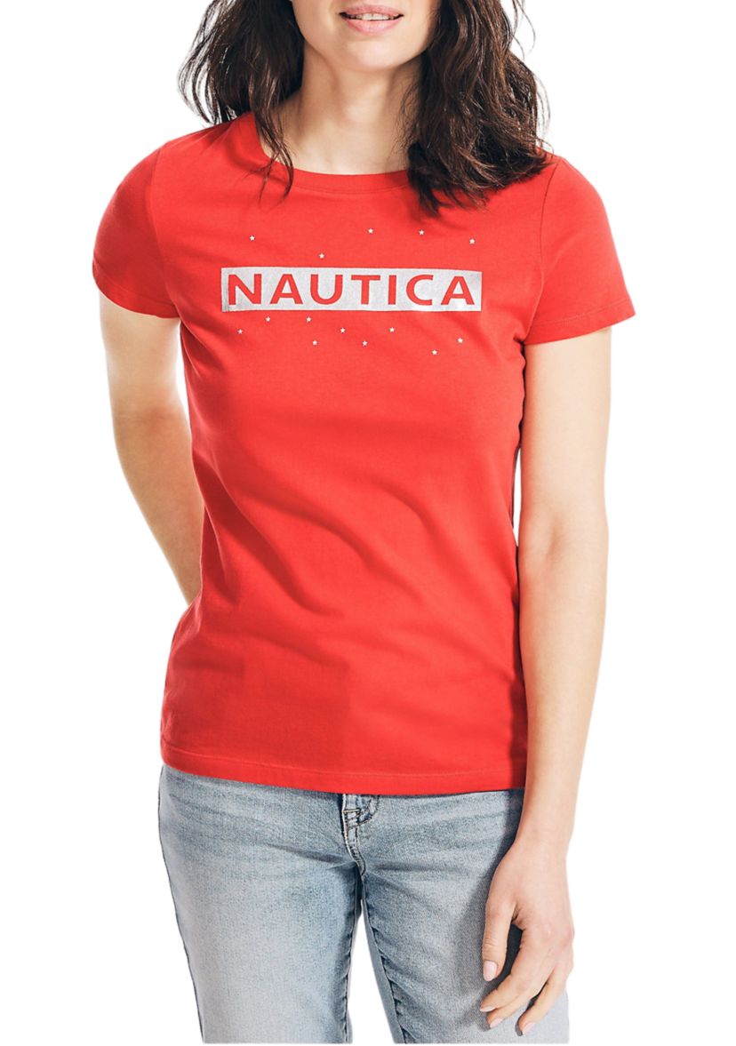 Womens Foil Graphic Logo T-Shirt