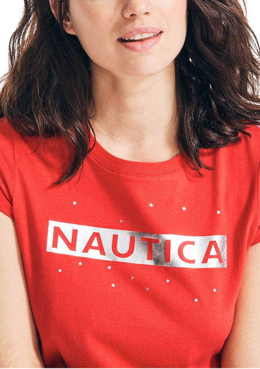 Womens Foil Graphic Logo T-Shirt