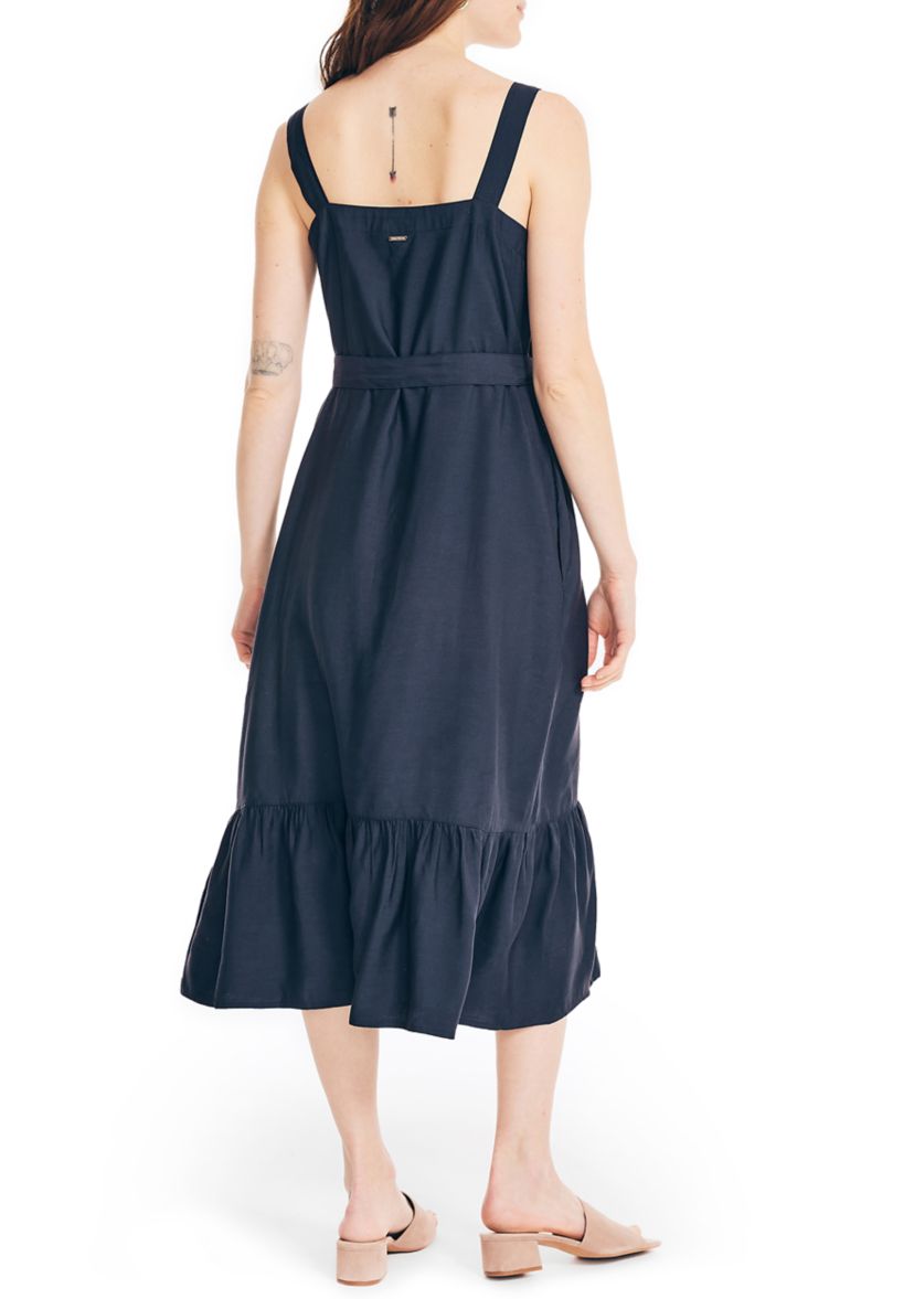 Sustainably Crafted Sleeveless Button-Down Dress
