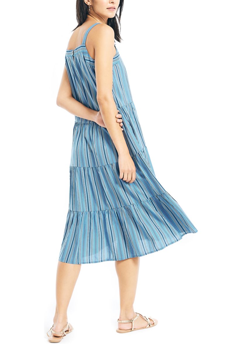 Sustainably Crafted Striped Tiered Dress 