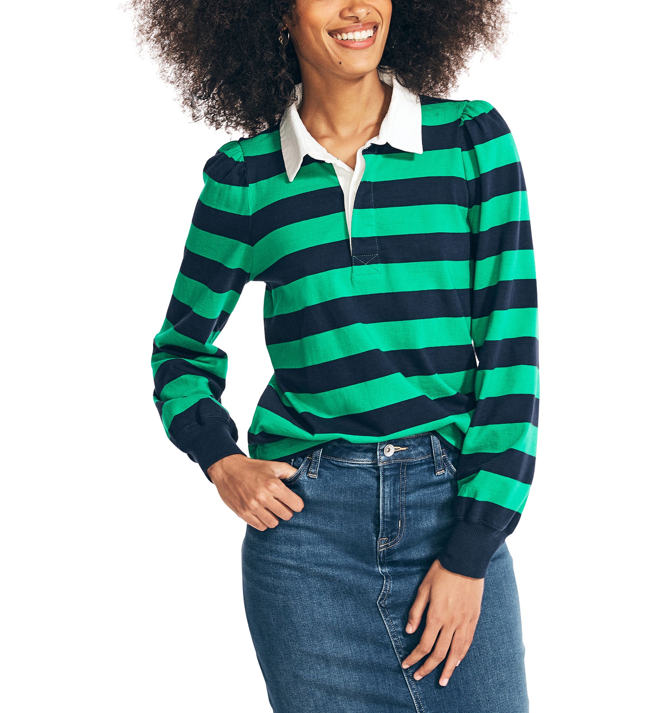 Puff Sleeve Rugby Top