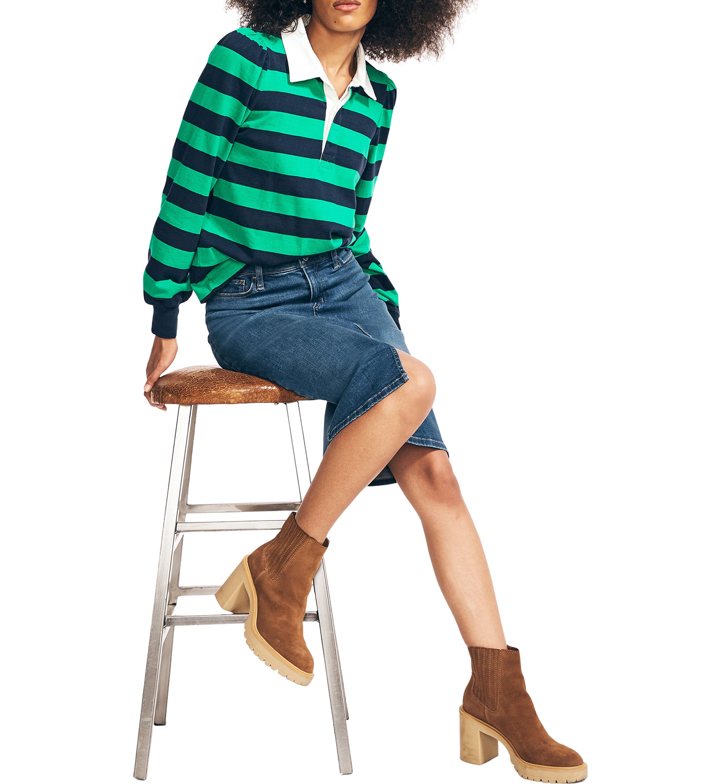 Puff Sleeve Rugby Top