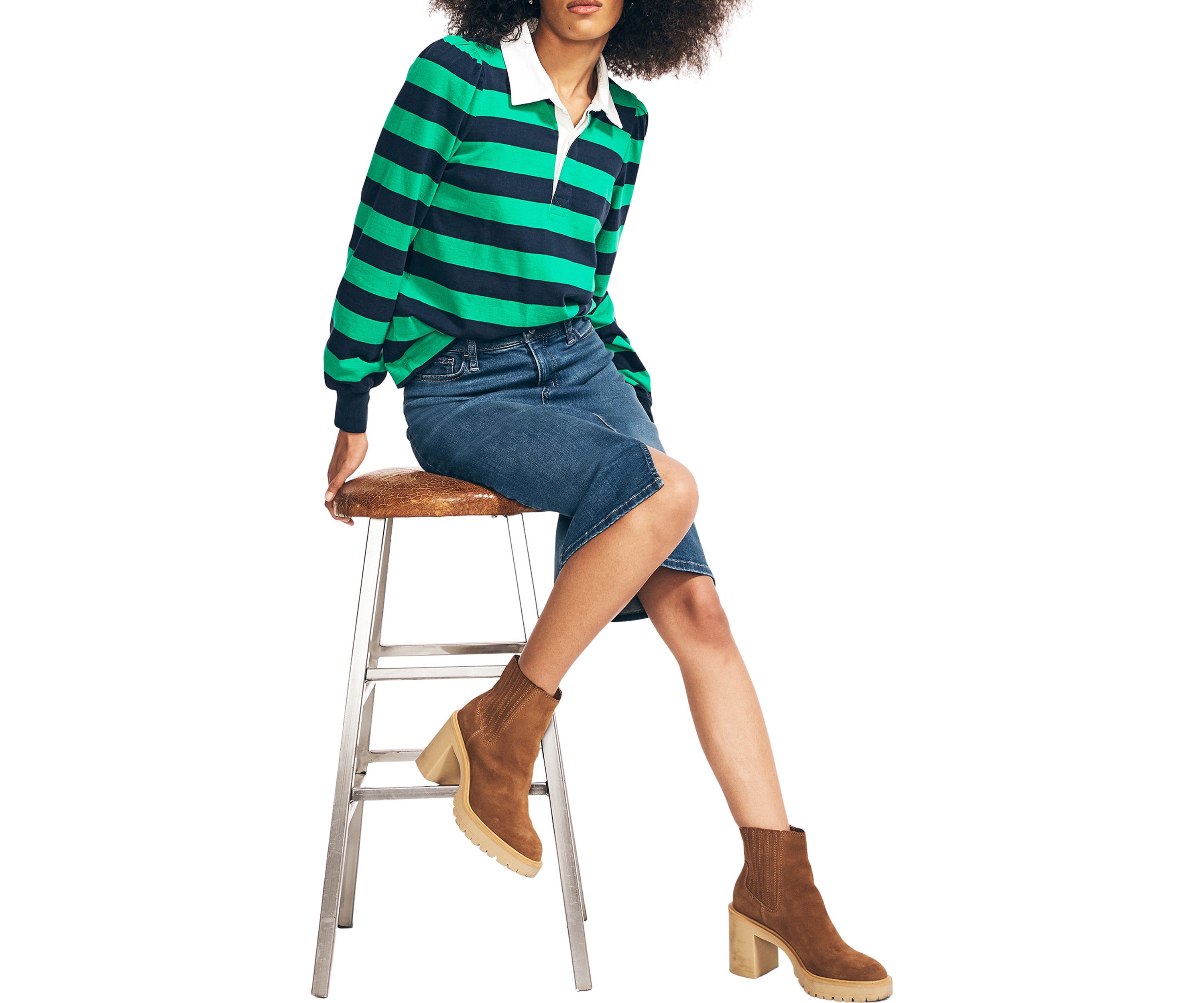 Puff Sleeve Rugby Top