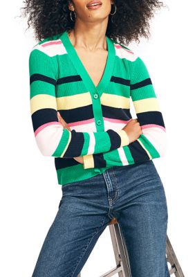 Women's Sustainably Crafted Striped Cardigan