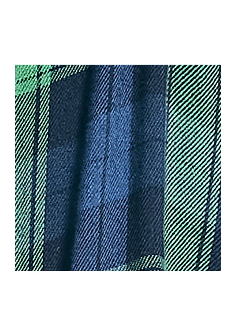 Womens Tartan Ruffle Popover Top