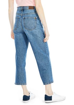 Women's High Rise Wide Leg Crop Denim Jeans
