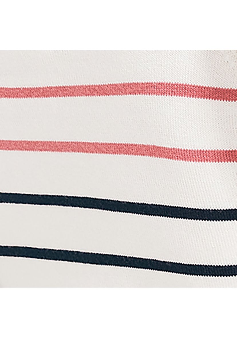 Womens Sustainably Crafted Striped Square Neck Top