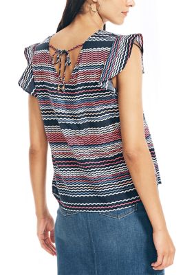 Women's Sustainably Crafted Printed V-Neck Shirt