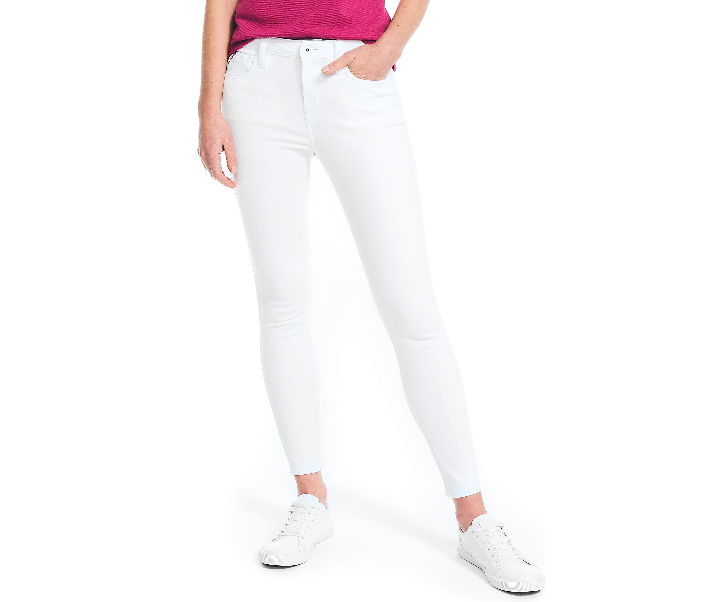 Womens Mid Rise Skinny Denim Jeans