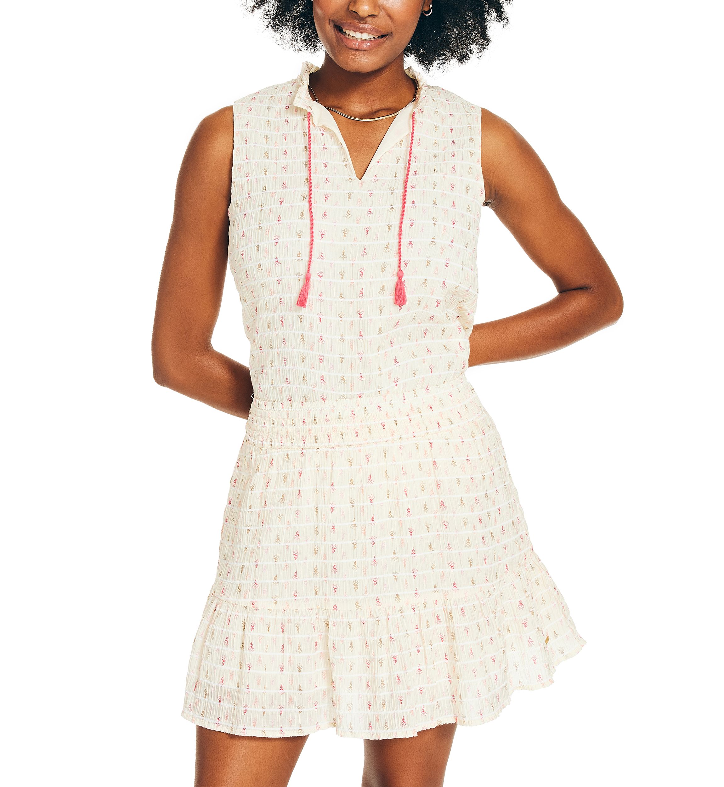 Womens Printed Tiered Skirt
