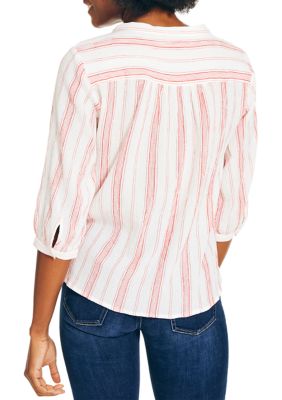 Women's Striped Popover Top