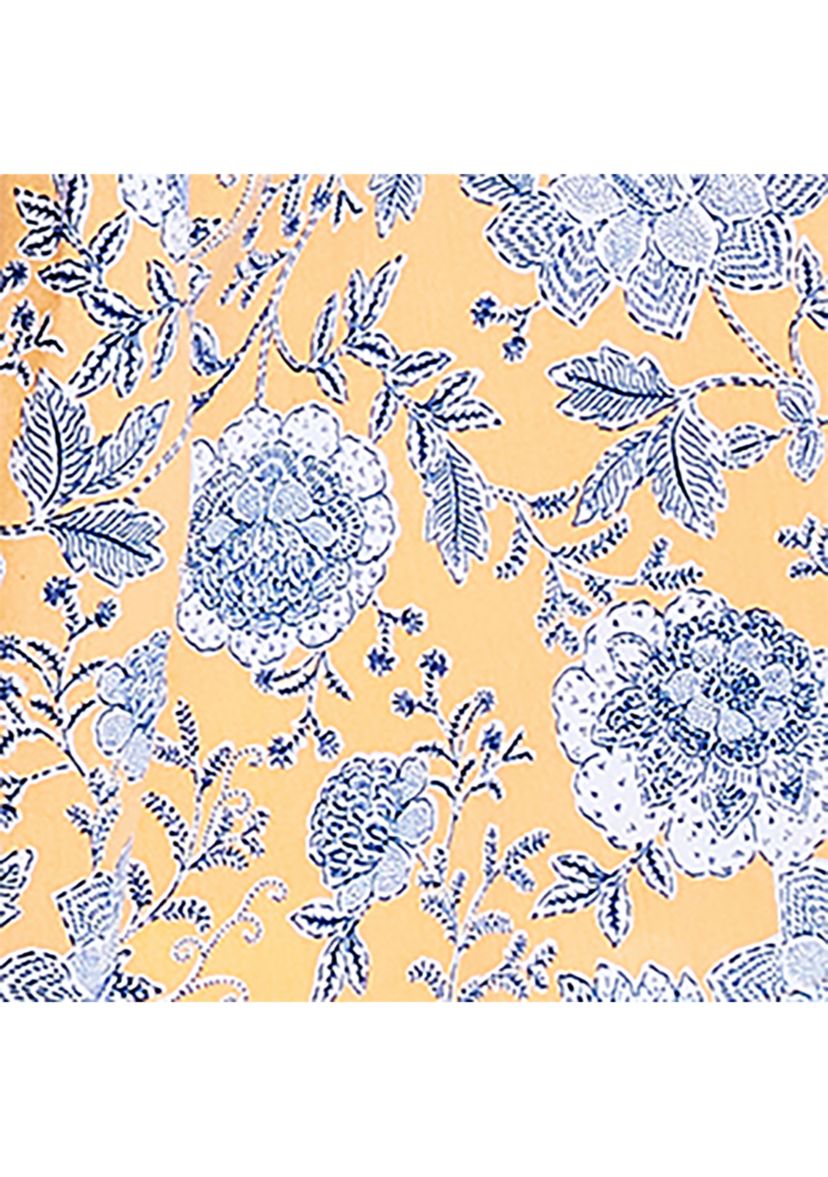 Womens Sustainably Crafted Square Neck Floral Print Top