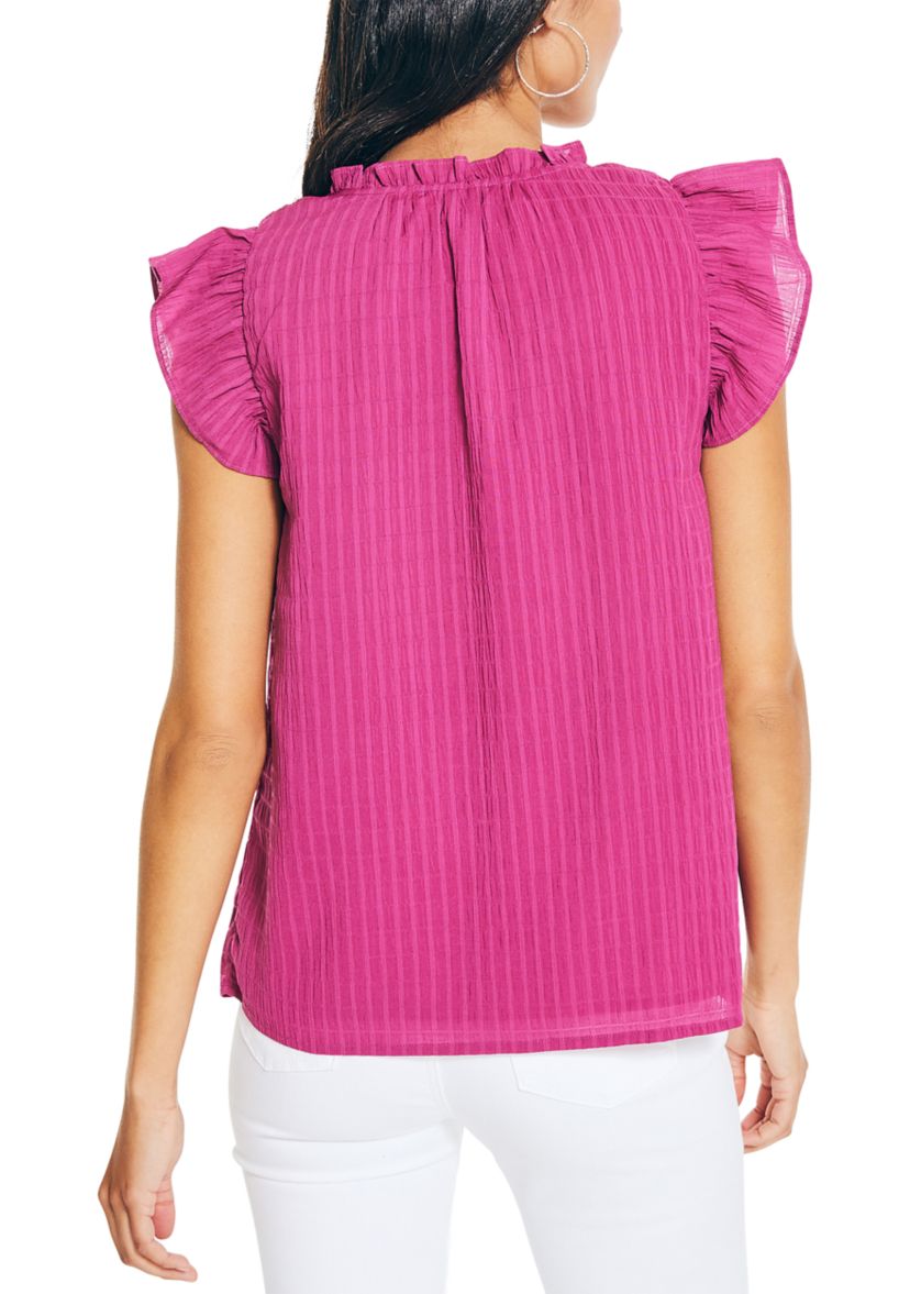 Womens Ruffle Neck Top