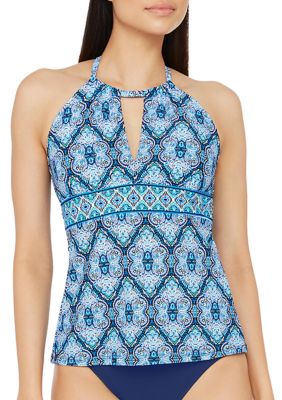 high neck halter swim