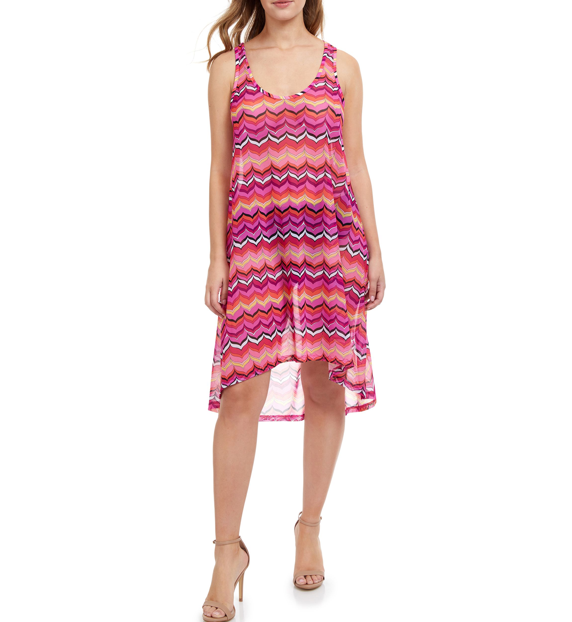 Round Neck Mesh Dress