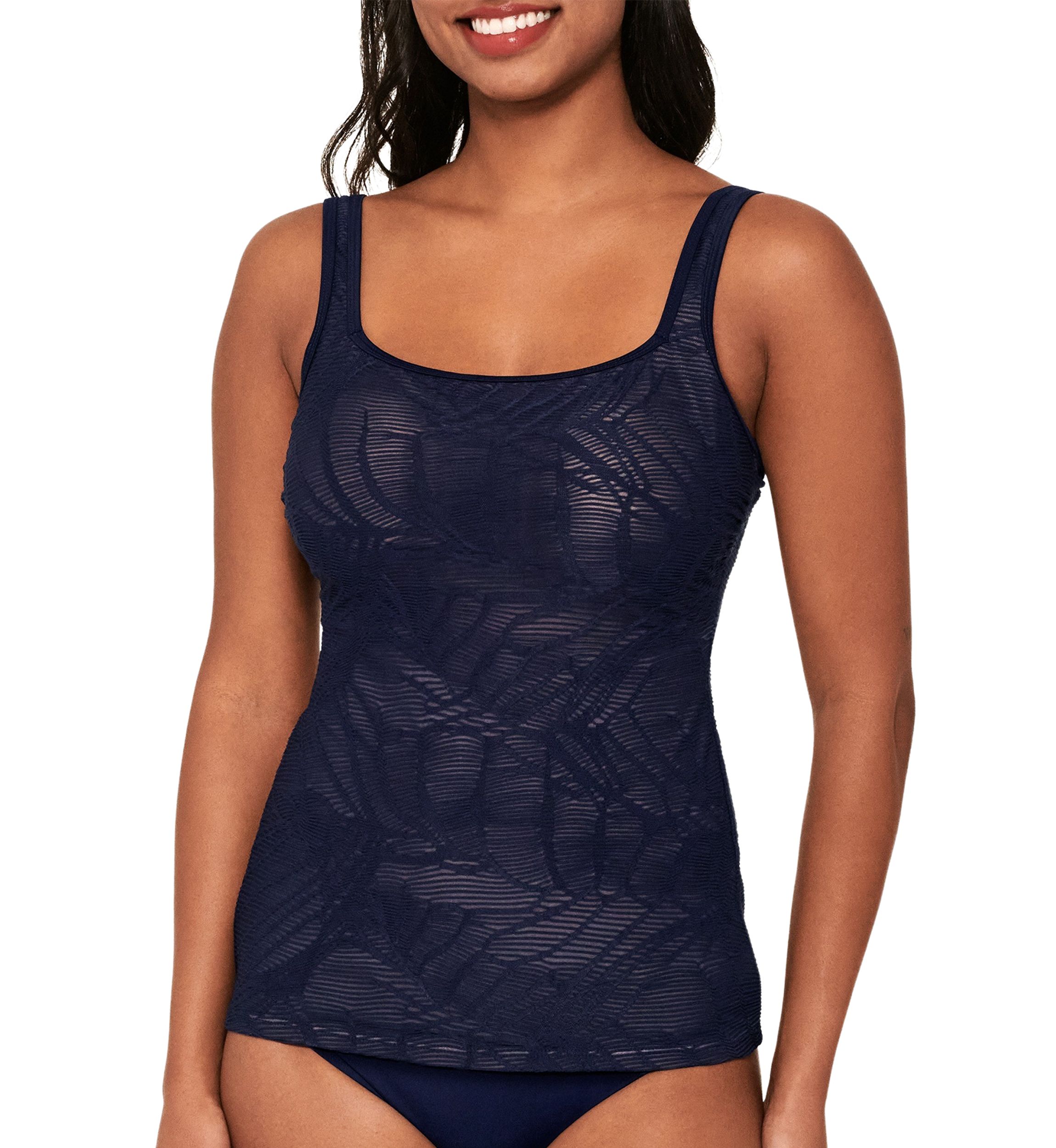 Textured Tankini Swim Top