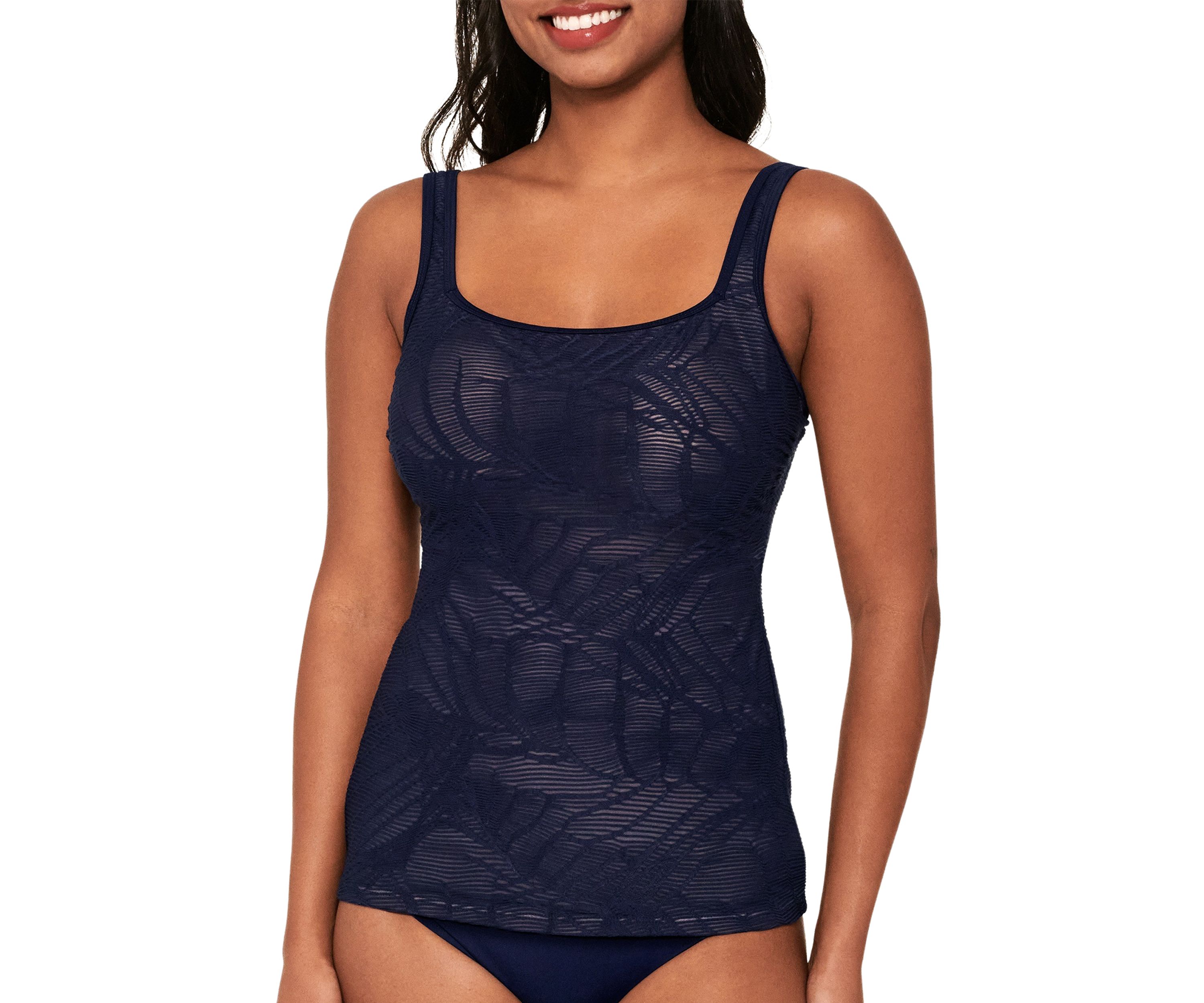 Textured Tankini Swim Top