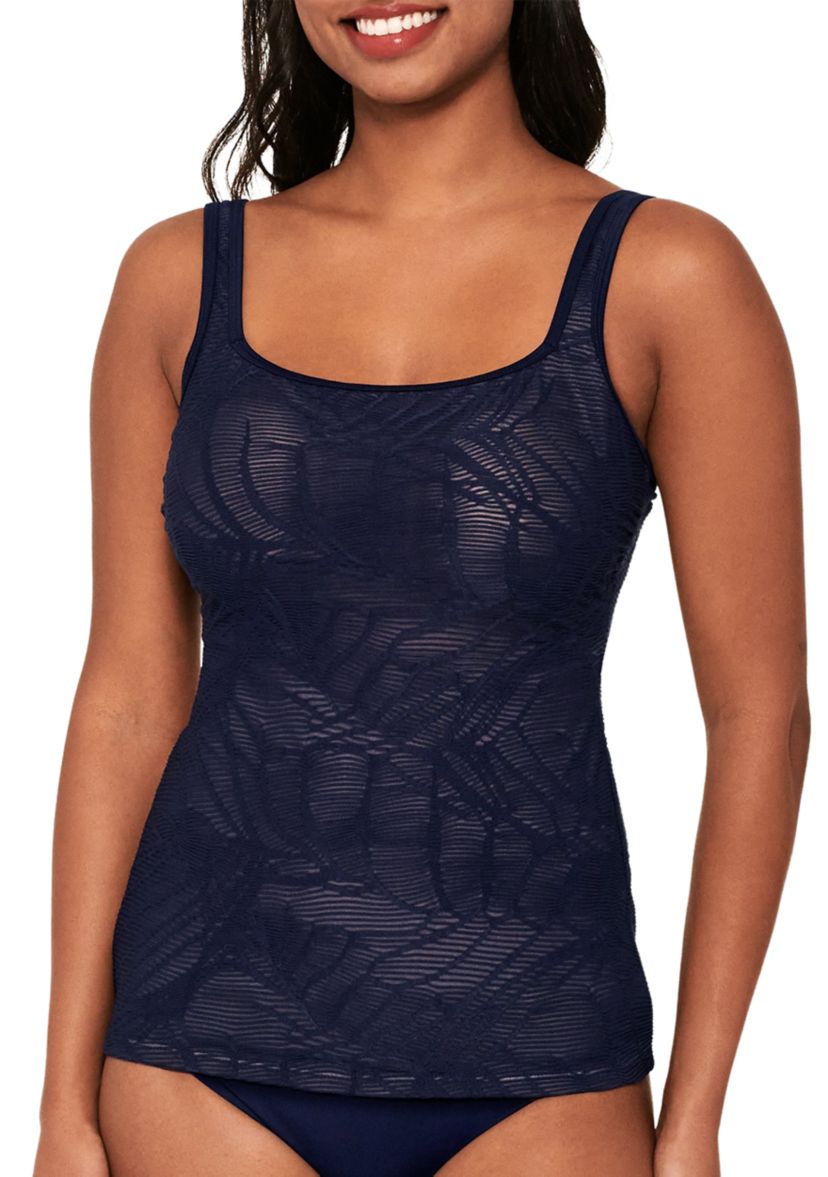 Textured Tankini Swim Top