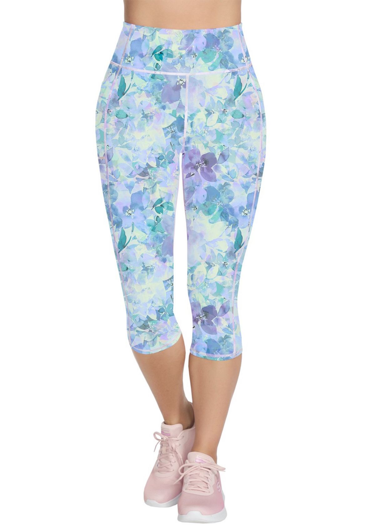 Go Walk Seascape Floral Capri Pants