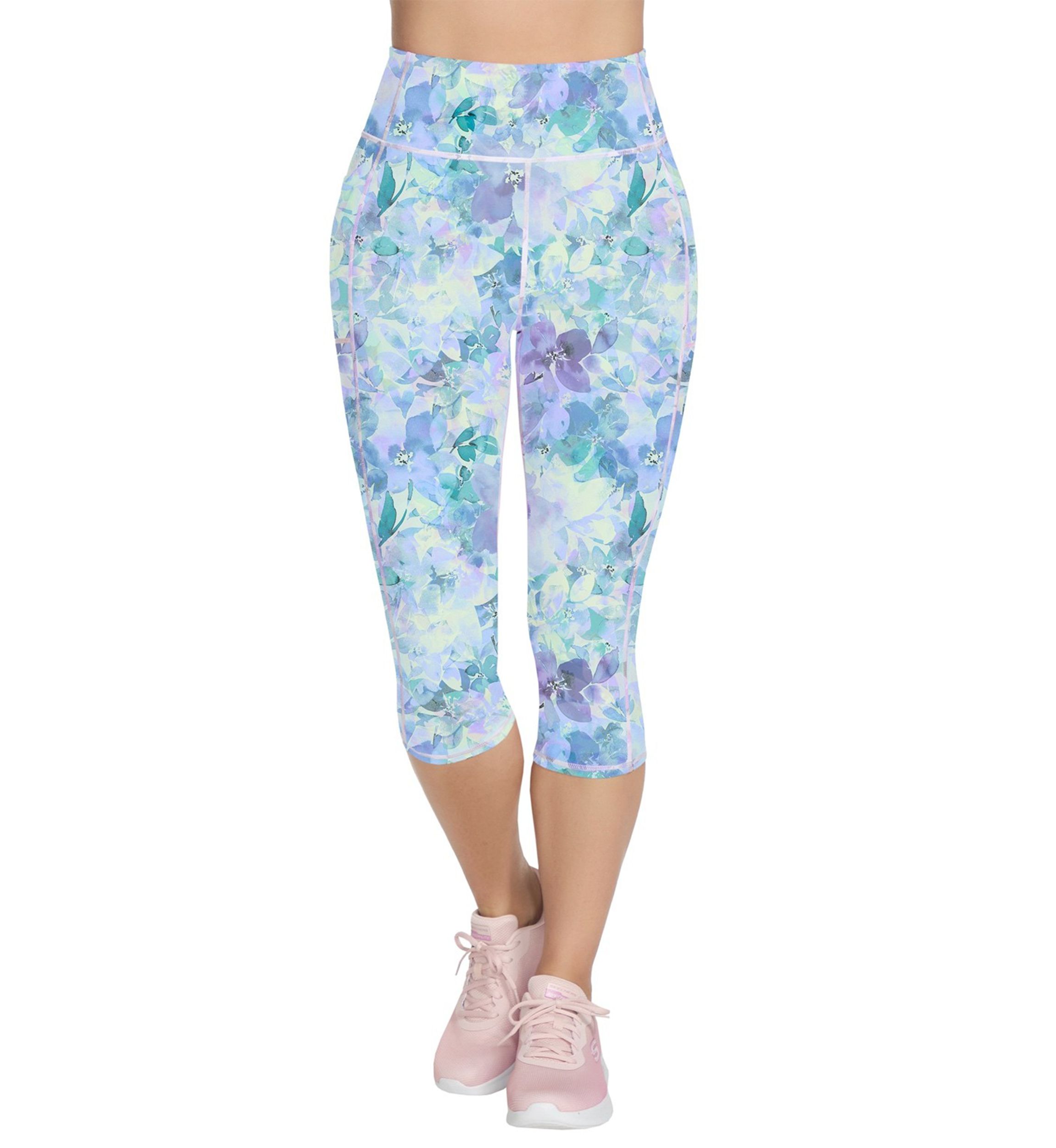Go Walk Seascape Floral Capri Pants