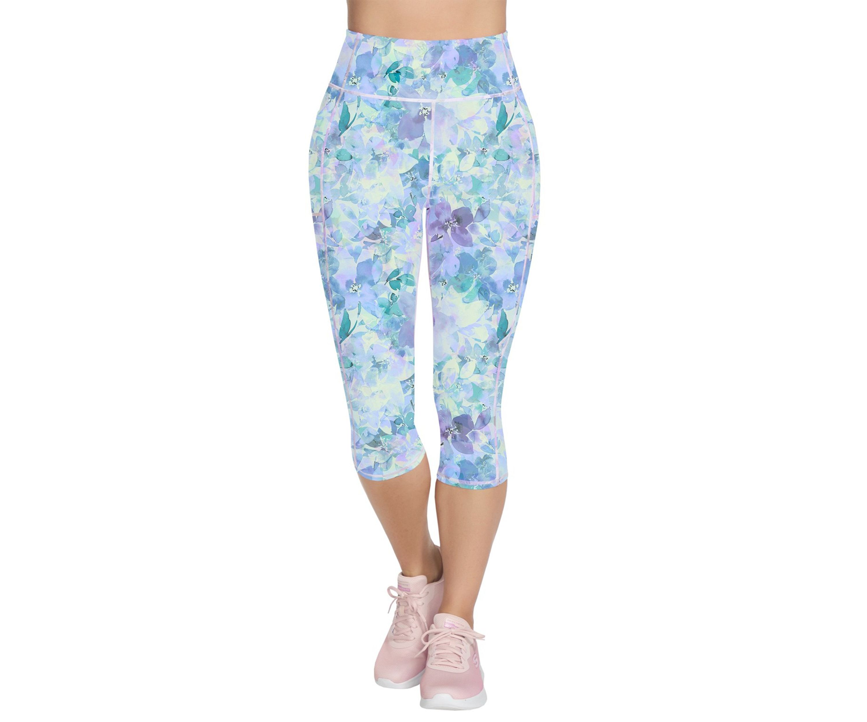 Go Walk Seascape Floral Capri Pants