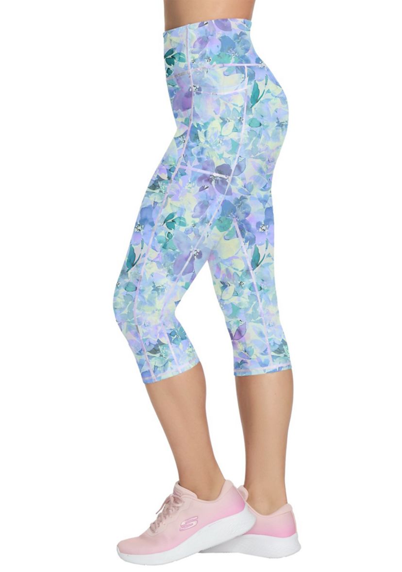 Go Walk Seascape Floral Capri Pants