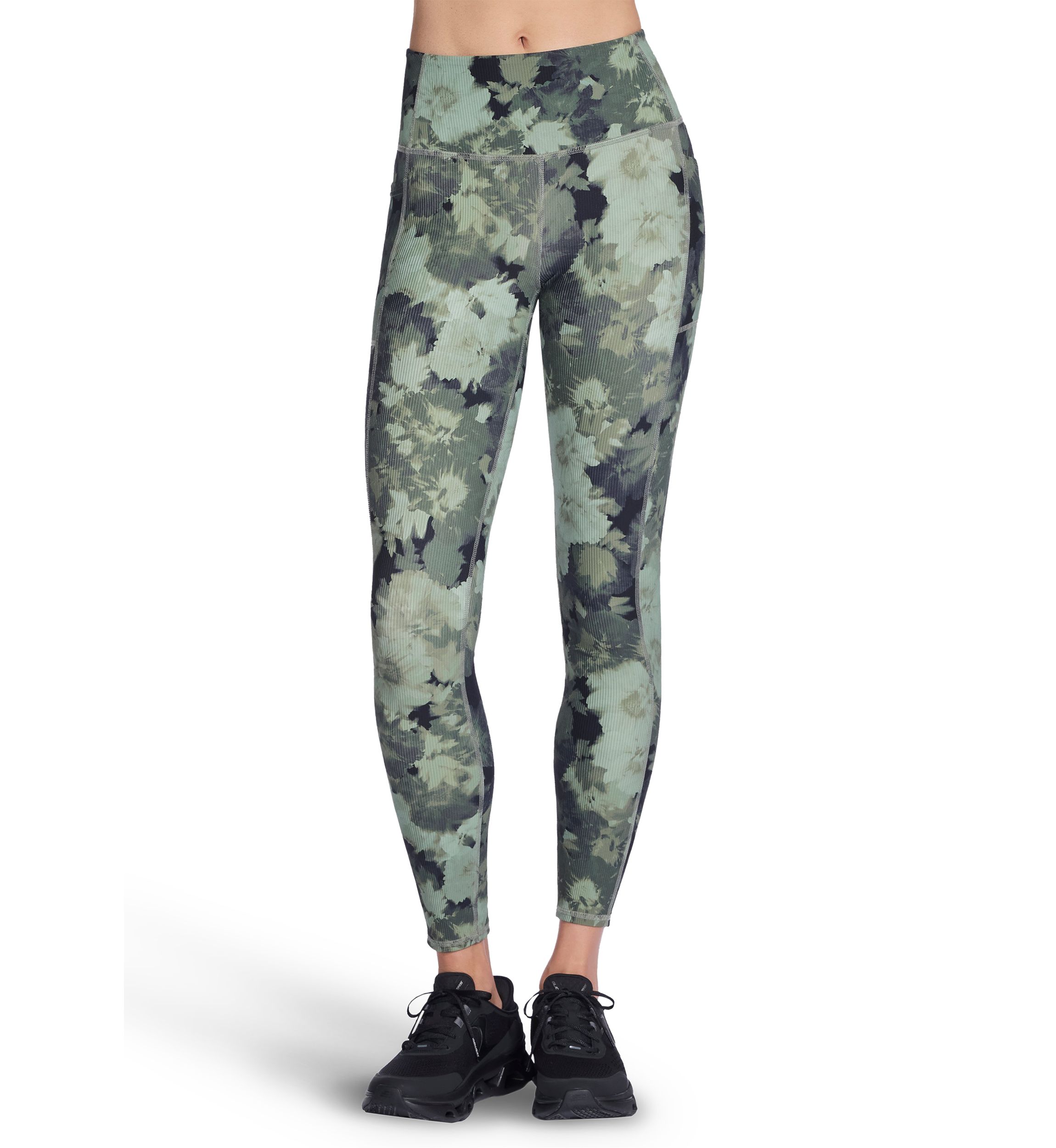 Womens GO FLEX RIB™ In Bloom High-Waisted Legging